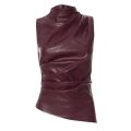 Elysée Asymmetrical Ruched Tank Top