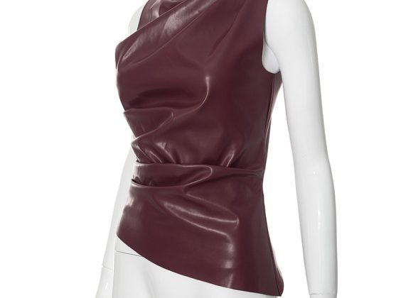 Elysée Asymmetrical Ruched Tank Top