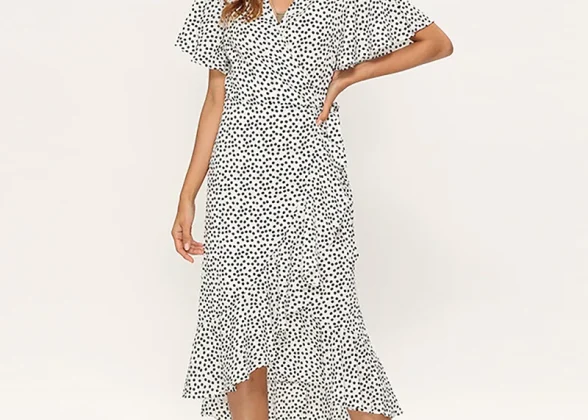 Boho Chic: Summer Maxi Dress - Floral Print, V-Neck, Bohemian Style