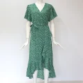 Boho Chic: Summer Maxi Dress - Floral Print, V-Neck, Bohemian Style