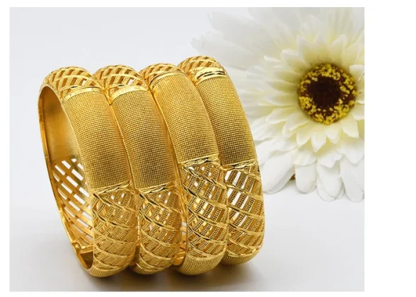 Zahara Luxe Gold African Bangles | Exquisite Designer Bracelets for Women