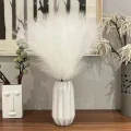 Pompous Dreams: 10PCS Faux Fluffy Pampas Grass Stems for Boho Home Decor and Floral Arrangements