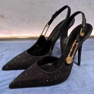 Ravissante Luxury Rhinestones Sequined Buckle Women Pumps