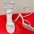 Empress Luxury Crystal Snake Coiled Sandals | Sexy Stiletto Gladiator Heels for Summer Parties and Prom