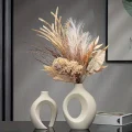 Elysian Vases – Modern Hollow Ceramic Vase Set of 2 for Stylish Home Decor