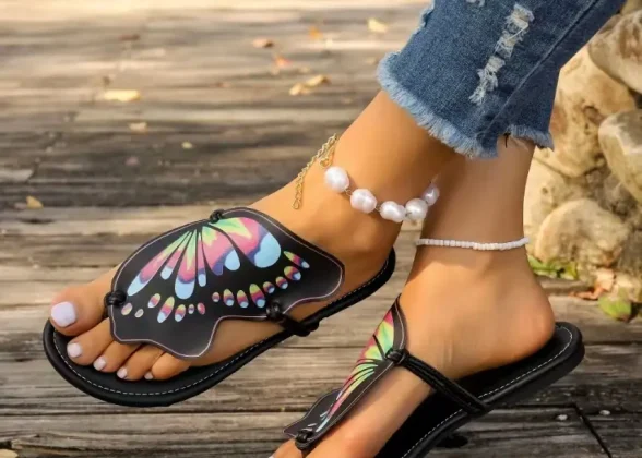 Butterfly Breeze Flat Sandals for Women | Summer Comfort Shoes