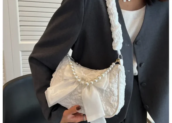 Pearl - Retro Luxury Designer Handbag with Bow | Crossbody Bags for Women