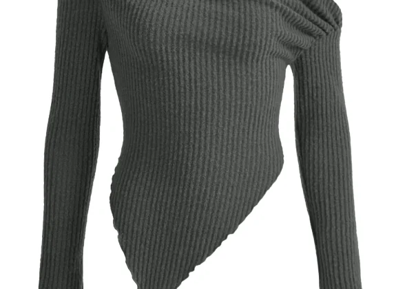 Chic Asymmetry Off-Shoulder Crop Top | Trendy Asymmetrical Tee for Women