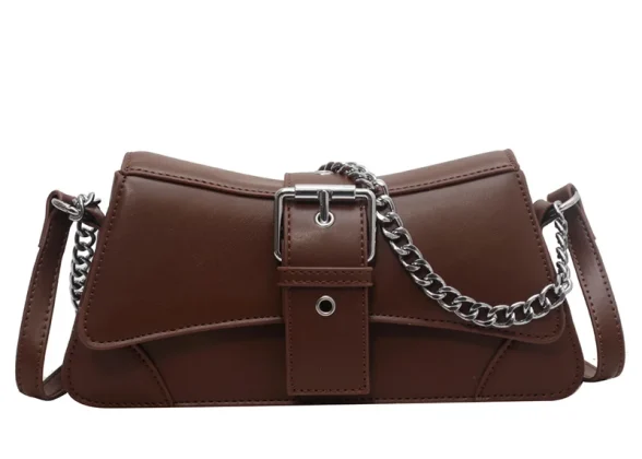 Vera Cuir – Elegant Vintage Luxury Chain Shoulder Bag for Women | Stylish Flap Crossbody Handbag