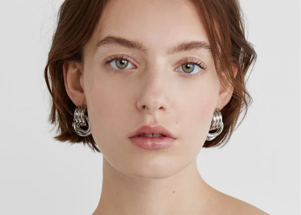 Aurora Steel Stud Earrings – Timeless Elegance for Every Occasion