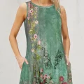 Jardin Garden Print Dress | Women's Casual Dress with Pockets | Chic Summer Evening Fashion