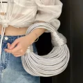 LuxeKnot – Exquisite Handwoven Noodle Evening Clutch for the Modern Woman