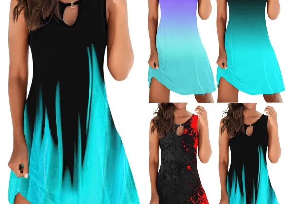 Lagoon Vintage Summer A-Line Dress