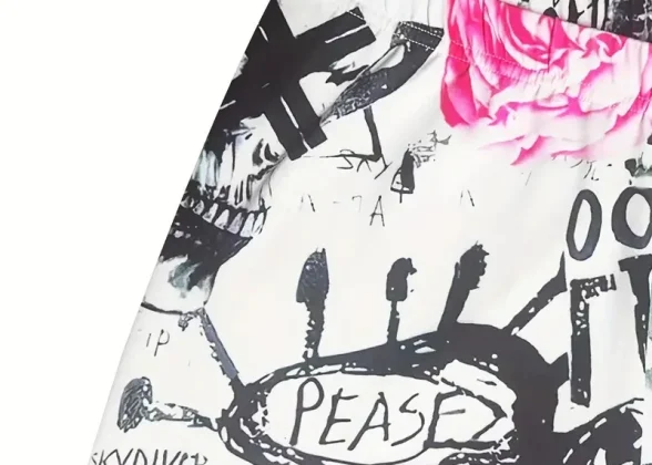 Rebel Rose Leggings: Floral & Skull Print Slim-Fit Tights for Bold Fashion