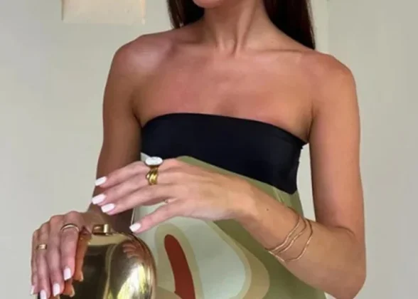 Avocado Bliss: Stylish Off-Shoulder Maxi Dress for 2024 - Women’s Holiday Fashion