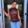 Elysée Asymmetrical Ruched Tank Top
