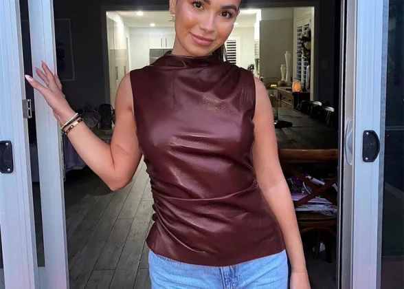 Elysée Asymmetrical Ruched Tank Top