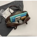 Adaier Retro Zipper Shoulder Bag for Women | Light Luxury Handbag