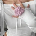 Off-Shoulder Fashion Bow Top - Chic Long Sleeve Tee for Effortless Style