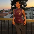 Elysée Asymmetrical Ruched Tank Top