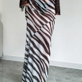 Wildera - Zebra Print Maxi Skirt for Women