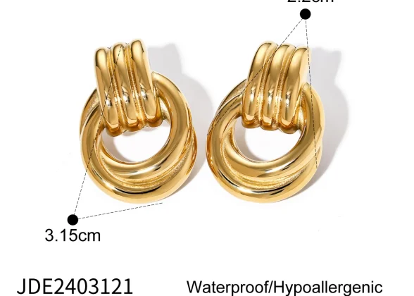 Aurora Steel Stud Earrings – Timeless Elegance for Every Occasion