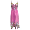 Summer Charm: Vibrant Bohemian Spaghetti Strap Dress - A Must-Have for Summer 2024