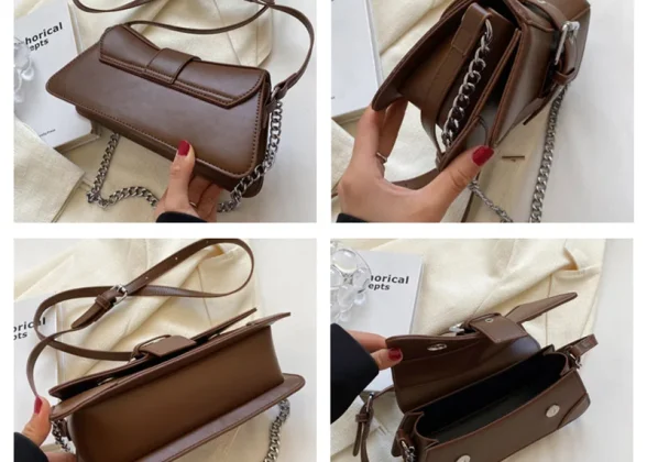 Vera Cuir – Elegant Vintage Luxury Chain Shoulder Bag for Women | Stylish Flap Crossbody Handbag