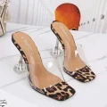 Belleza Women's Thin Heels Square Head Mules | Luxury Slides for Summer