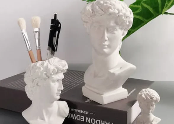 Nordic David Vase: Versatile Hydroponic Flower Pot and Makeup Brush Storage