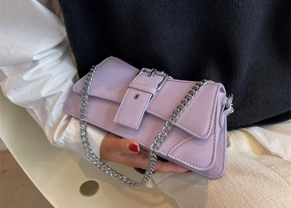 Vera Cuir – Elegant Vintage Luxury Chain Shoulder Bag for Women | Stylish Flap Crossbody Handbag