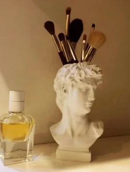 Nordic David Vase: Versatile Hydroponic Flower Pot and Makeup Brush Storage