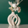 Elysian Vases – Modern Hollow Ceramic Vase Set of 2 for Stylish Home Decor