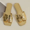 Aurora Women's Summer Luxury Sandals - Fashionable Gold Slippers