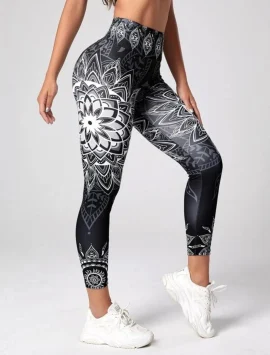 AuraFlex Leggings – Kaleidoscope-Printed High-Waist Booty-Lifting Leggings for Women