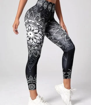 AuraFlex Leggings – Kaleidoscope-Printed High-Waist Booty-Lifting Leggings for Women
