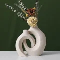 Elysian Vases – Modern Hollow Ceramic Vase Set of 2 for Stylish Home Decor