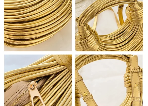 LuxeKnot – Exquisite Handwoven Noodle Evening Clutch for the Modern Woman