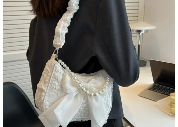 Pearl - Retro Luxury Designer Handbag with Bow | Crossbody Bags for Women