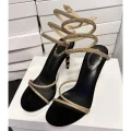 Empress Luxury Crystal Snake Coiled Sandals | Sexy Stiletto Gladiator Heels for Summer Parties and Prom