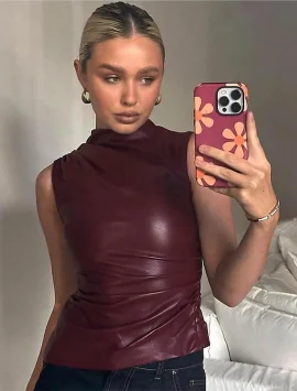Elysée Asymmetrical Ruched Tank Top