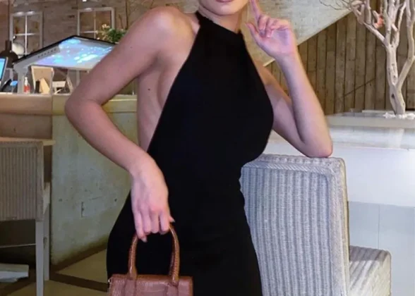 Nuit Blanche: Elegant Women’s Sleeveless Backless Mini Dress for Summer 2024