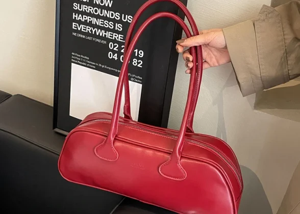 Adaier Retro Zipper Shoulder Bag for Women | Light Luxury Handbag