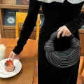 LuxeKnot – Exquisite Handwoven Noodle Evening Clutch for the Modern Woman