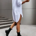 Casual Elegance Shirt Dress – Timeless Button Front Style for Every Season