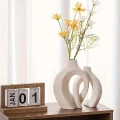 Elysian Vases – Modern Hollow Ceramic Vase Set of 2 for Stylish Home Decor