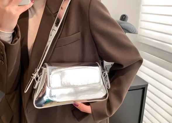 Chloe Charme Luxury Designer Handbag | Chic Silver Armpit Bag for Women