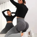 AeroFit Yoga Leggings - Seamless Gradient Push-Up Pants for Women