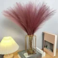 Pompous Dreams: 10PCS Faux Fluffy Pampas Grass Stems for Boho Home Decor and Floral Arrangements