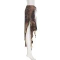 Bohemian Rhapsody Mini Skirt - Vintage Lace-Up Ruffles for Summer Parties
